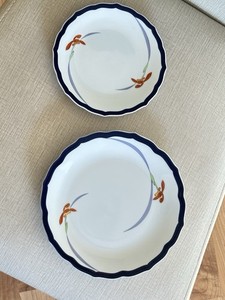 Exquisite Koransha Japan Iris Porcelain Plates - Set of 2 (7.5" & 6")