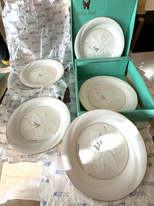 Hanae Mori Madame Butterfly Plates Set 5 Yamaka Japan Original Vintage Porcelain
